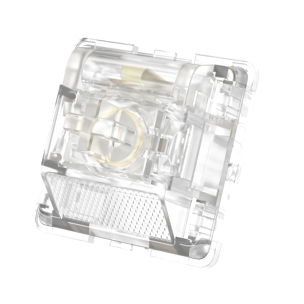 Ice King Linear Switches, 62G Progressive Spring Transparent Clear RGB Switch, 5 Pins Lubed Smooth Line Keyboard Switches