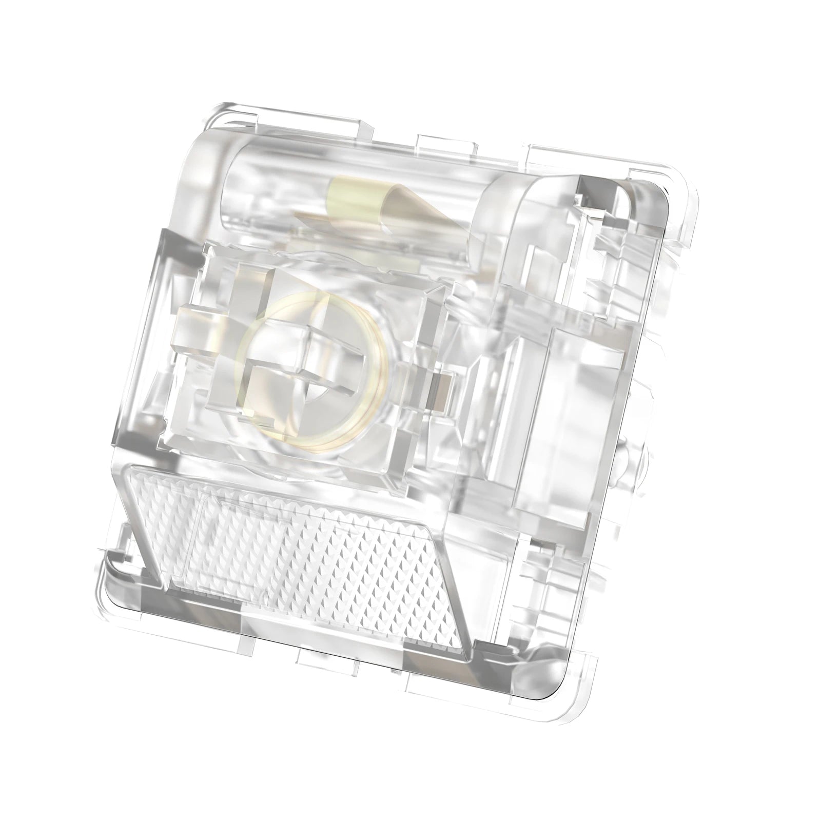 Ice King Linear Switches, 62G Progressive Spring Transparent Clear RGB Switch, 5 Pins Lubed Smooth Line Keyboard Switches
