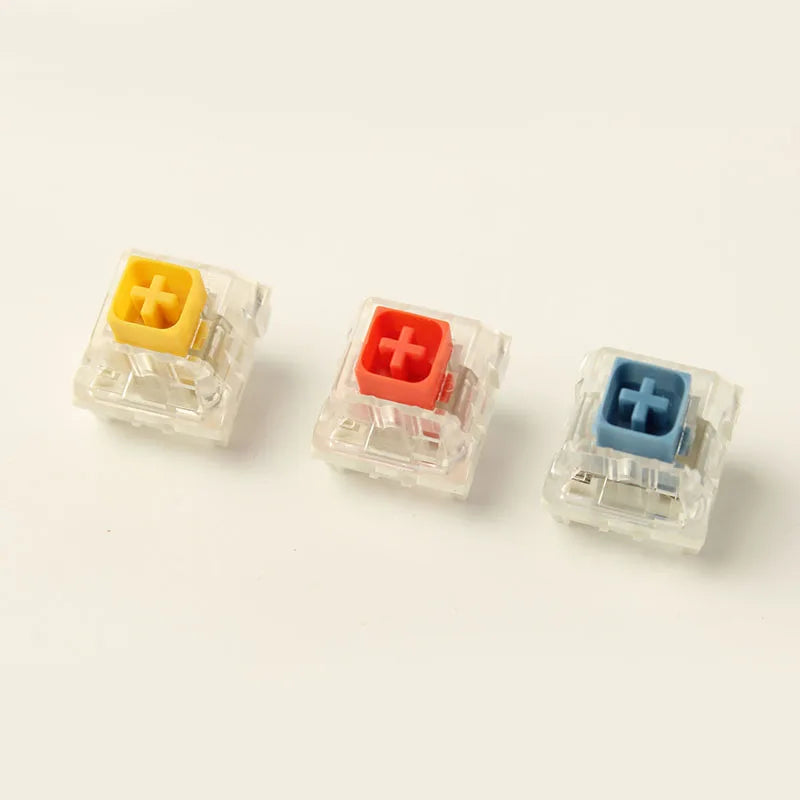 Wholesales  Box Royal Navy Blue Jade Pink Crystal Box 3 Pin Switches IP56 Water-Proof Compatible Cherry MX Switches