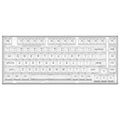 X75 White 82 Keys Hot Swappable Wired Gasket Transparent Mechanical Keyboard
