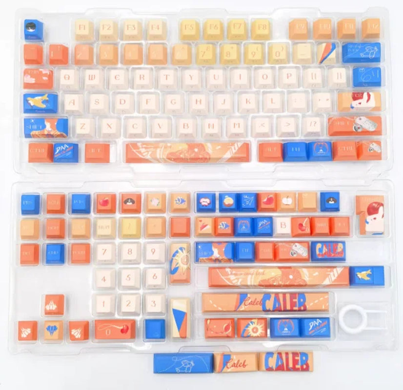 Hot Selling Love and Deepspace Keycaps Custom Rafayel Cherry Profile Cute Amina Point Side Carving Transparent Keycap for Gaming