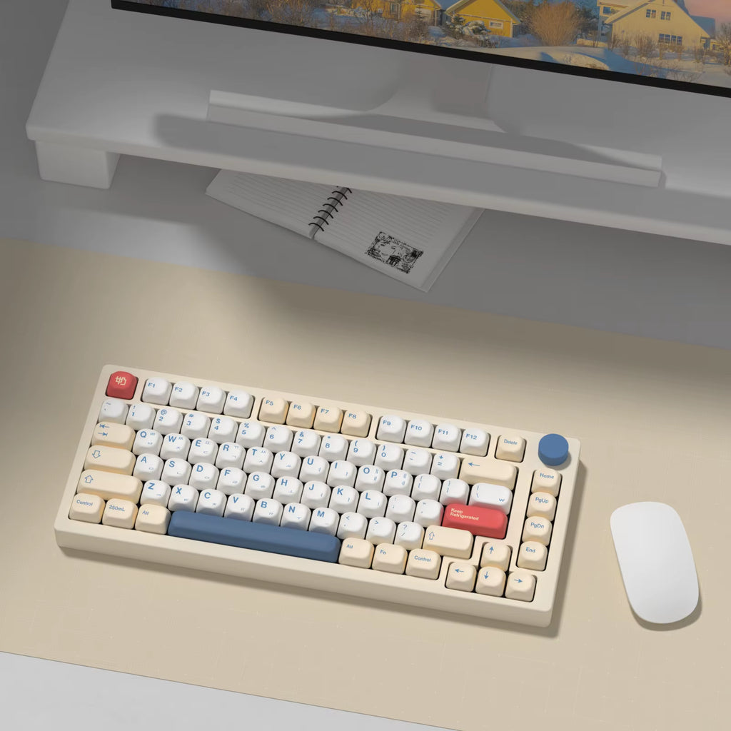 KOA Keycaps GMK Soymilk 140 Keys PBT Keycap Similar MOA Japanese Korean Russian Keycap 7U MAC ISO for Mechanical Keyboard