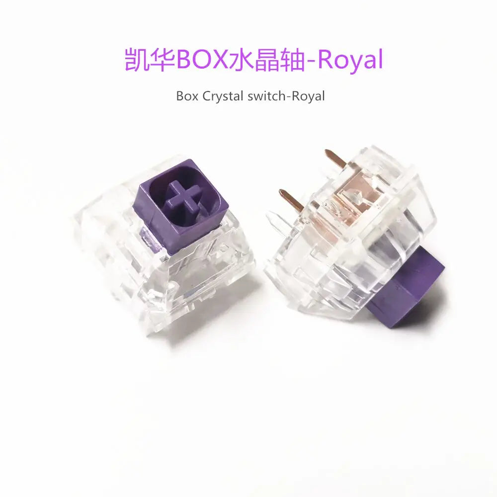 Wholesales  Box Royal Navy Blue Jade Pink Crystal Box 3 Pin Switches IP56 Water-Proof Compatible Cherry MX Switches