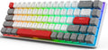 RK G68 65% Wireless Mechanical Keyboard, Bluetooth5.1/2.4G/Wired Hot Swappable Mechanical Keyboard with 3 USB Ports, 68 Keys RGB Red Switch for Mac Windows, Classical Red