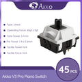 V3 Pro Piano Switch 5 Pin 45Gf Linear Switches Light Diffuser Compatible with MX Mechanical Keyboard (45 Pcs)