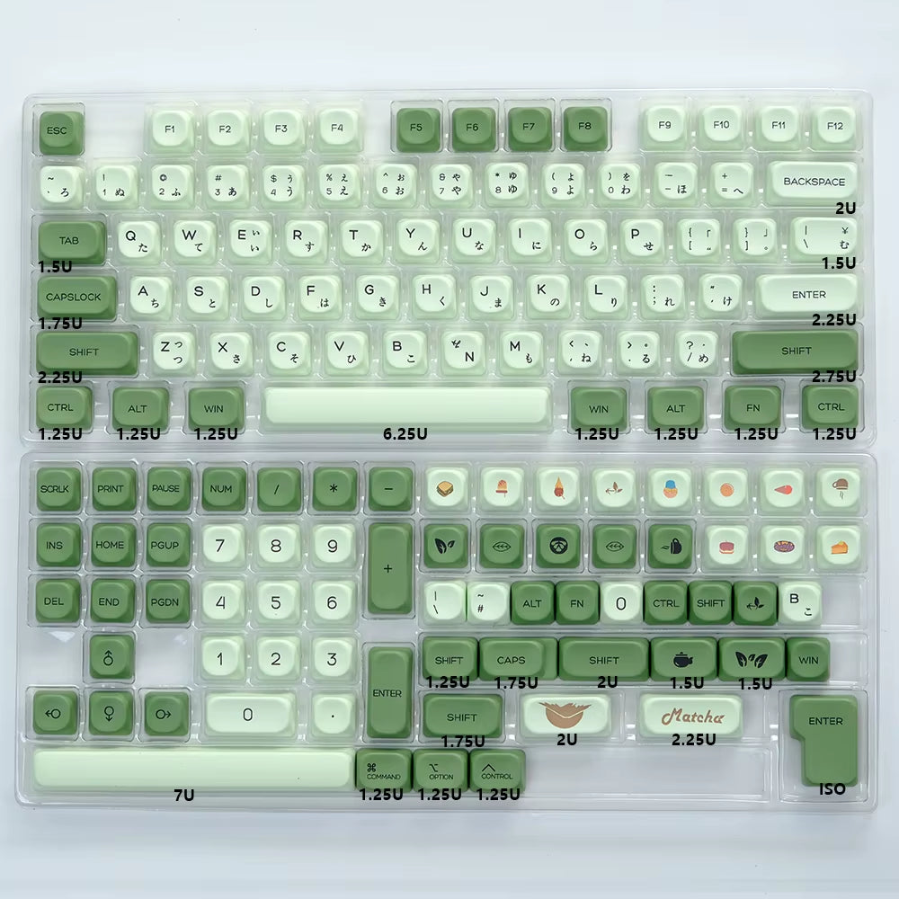 KOA Keycaps GMK Soymilk 140 Keys PBT Keycap Similar MOA Japanese Korean Russian Keycap 7U MAC ISO for Mechanical Keyboard