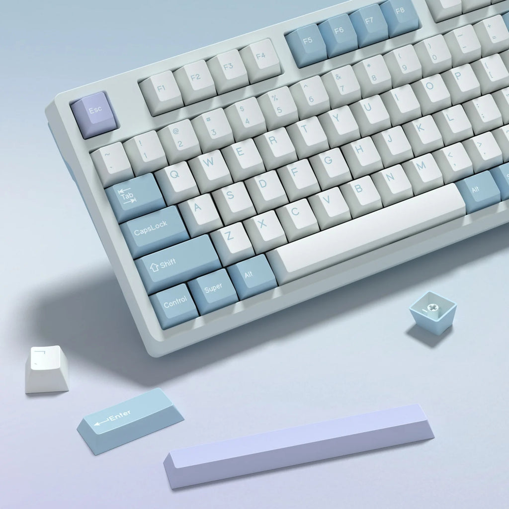 GMK Illusion Keycap Cherry Profile Double Shot PBT ISO Keycaps for Gamer Mechanical Keyboard Kit Gaming Point Retro Keycap