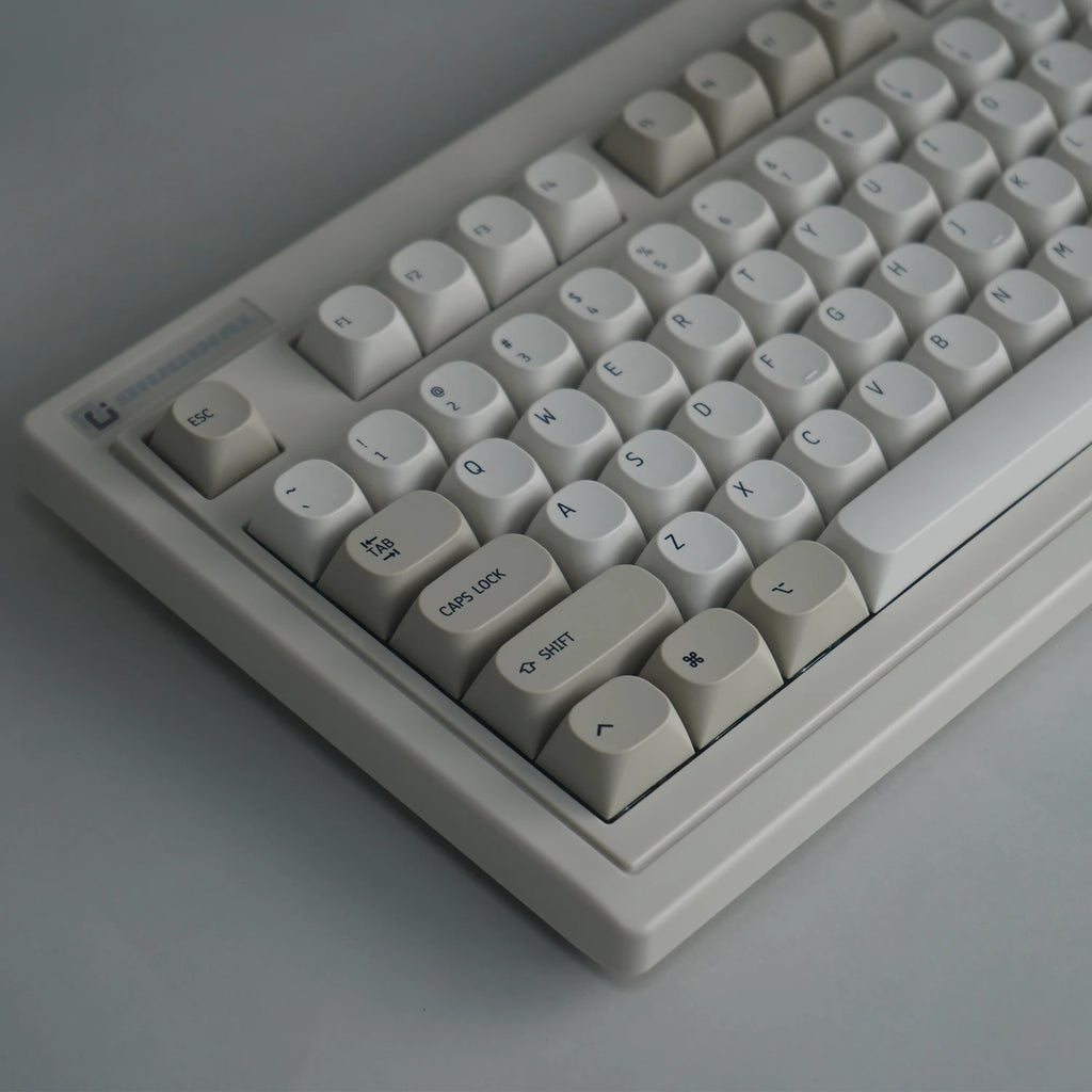 Keebox PBT MA Profile IBM Keyboard Style Key Caps Retro Grey Keycaps for 87 98 104 Layout Dye Sub Keycaps