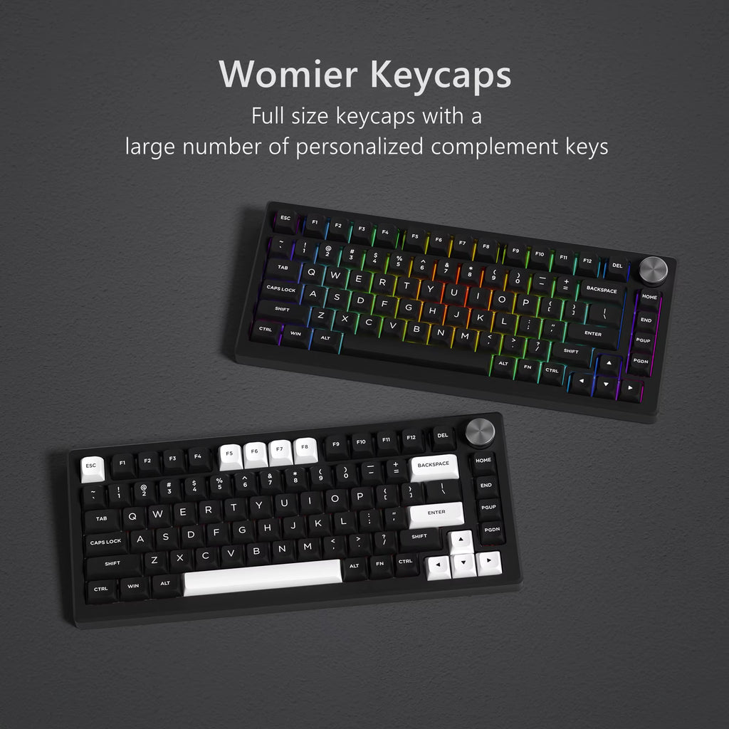 189 Keys ISA Profile Minimalist Keyboard Keycaps BOW Double Shot PBT Keycaps for Gateron Cherry MX Switches Gaming Keyboard