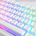 Pudding PBT Keycaps 129 Keys Double Shot Translucent for 60% 80% 100% Layout OEM Profile for RGB Mechanical Gaming Keyboard