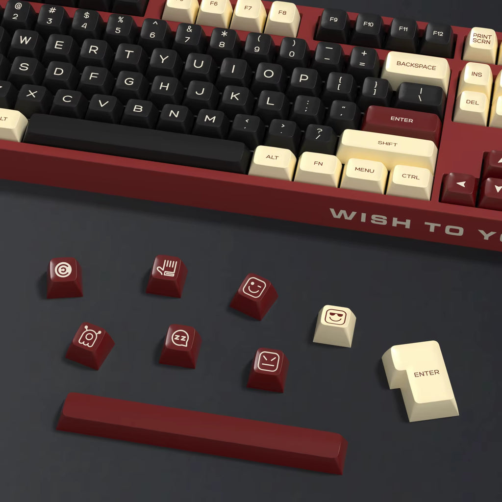 Keyboard Keycaps Set PBT Rome Keycaps Custom Retro Double Shot SA Profile ISO 7U 161 Keys Caps for MX Switches GMK67 K500
