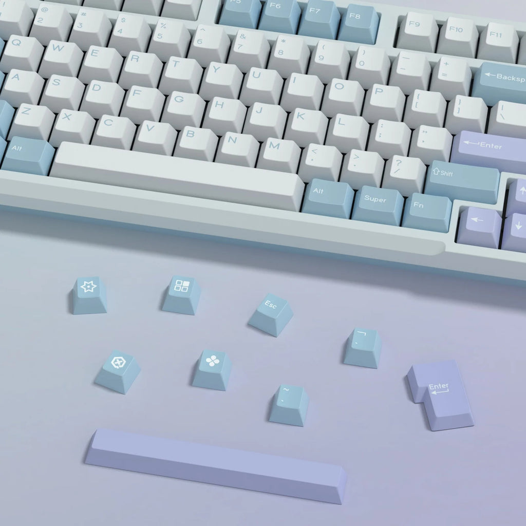 GMK Illusion Keycap Cherry Profile Double Shot PBT ISO Keycaps for Gamer Mechanical Keyboard Kit Gaming Point Retro Keycap