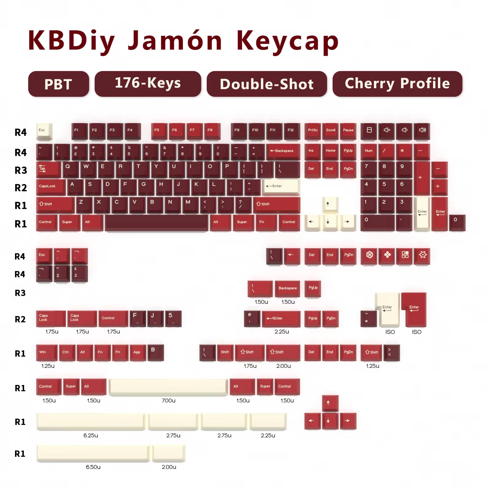 176 Keys Caps GMK Blue Samurai Keycap Cherry Profile Double Shot PBT for Mechanical Gaming Keyboard Retro ISO 7U Space Bar