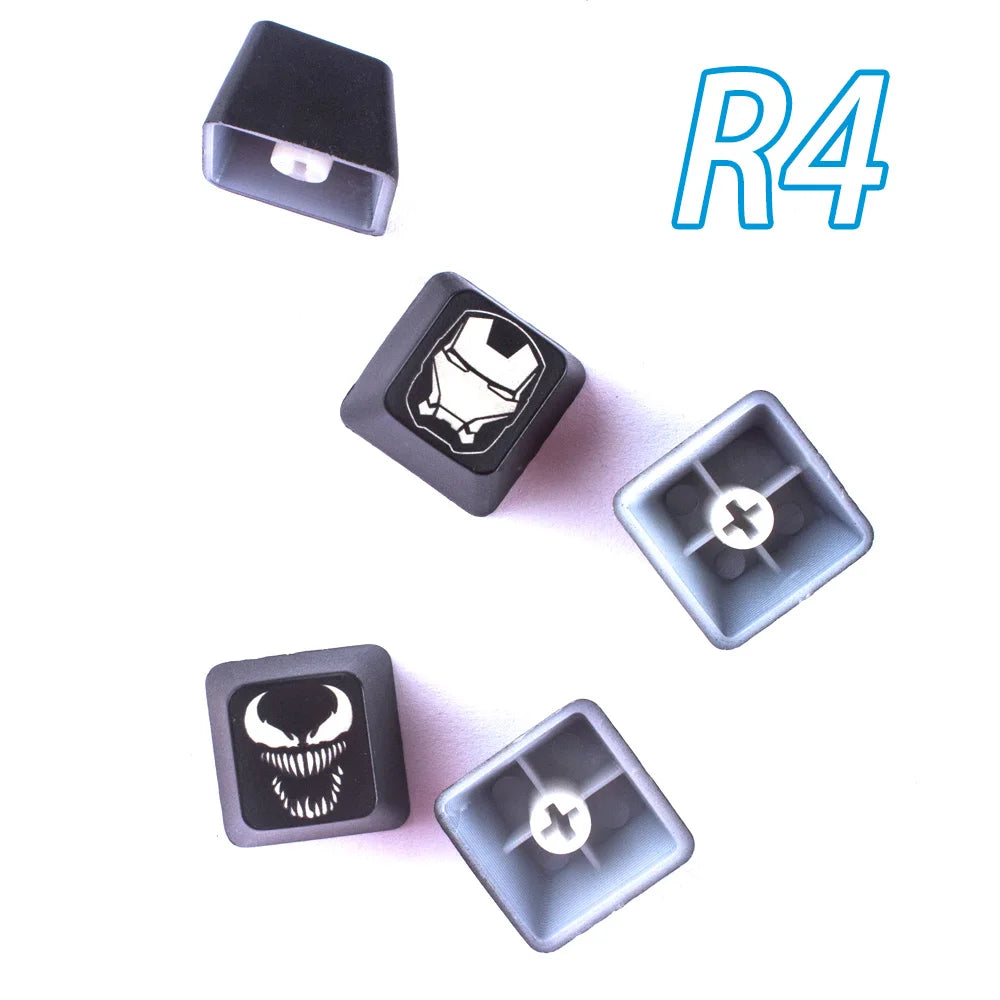 Keycaps for Mechanical Game Keyboard Keys Button R4 Height ABS Custom Cool Backlit Key Caps for ESC and All R4Keys Keypads