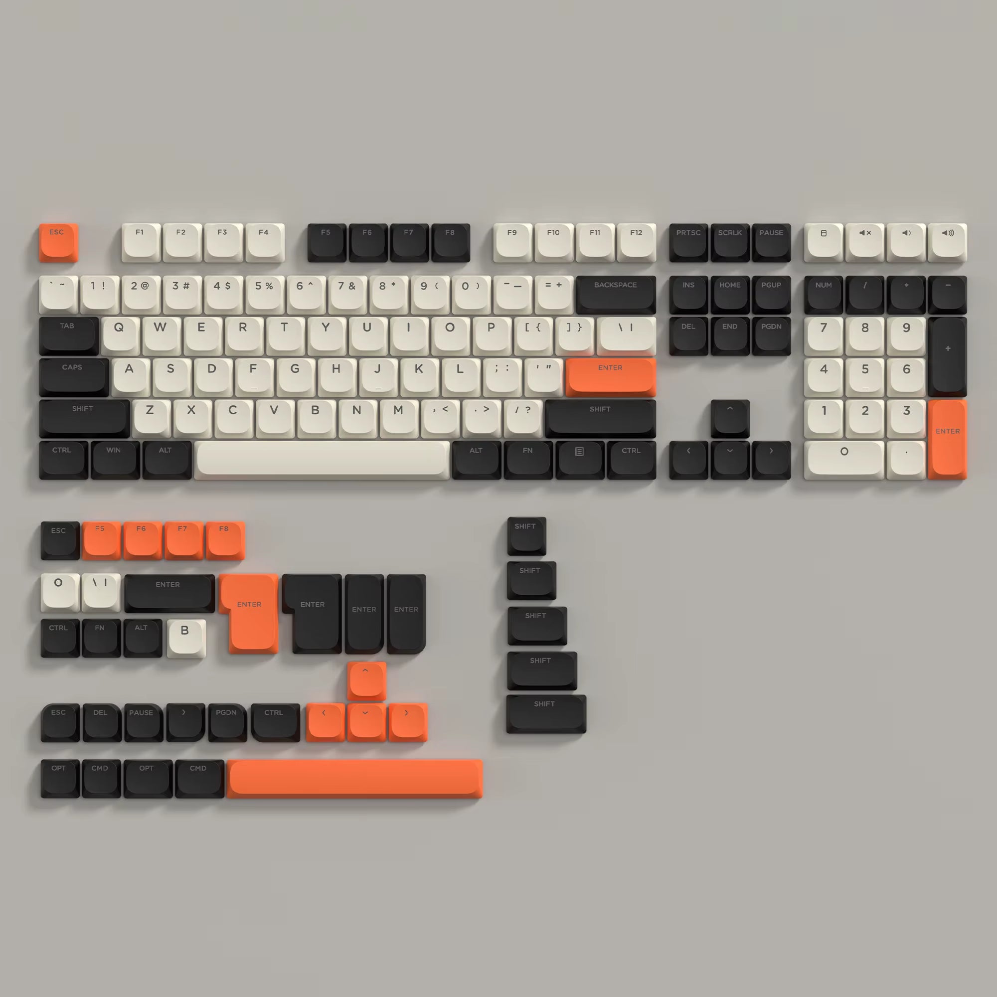 138 Keys Low Profile PBT Keycaps Custom Double Shot Slim MX Keycaps for Gateron Cherry MX Mechanical Switches Gaming Keyboards