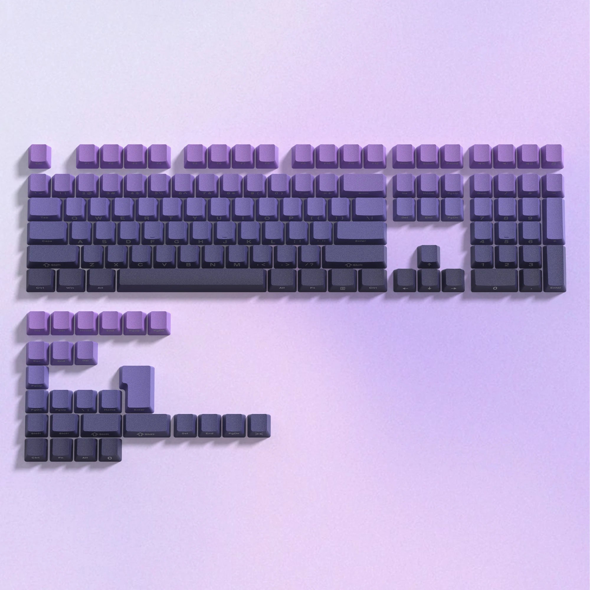 136 Key Black Side-Lit Shine through Backlit Keycaps PBT Double Shot Keycaps OEM Profile for MX Switches Mechanical Keyboard