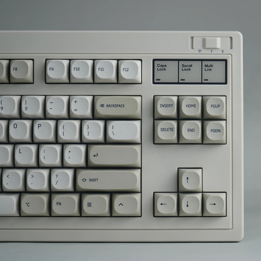 Keebox PBT MA Profile IBM Keyboard Style Key Caps Retro Grey Keycaps for 87 98 104 Layout Dye Sub Keycaps