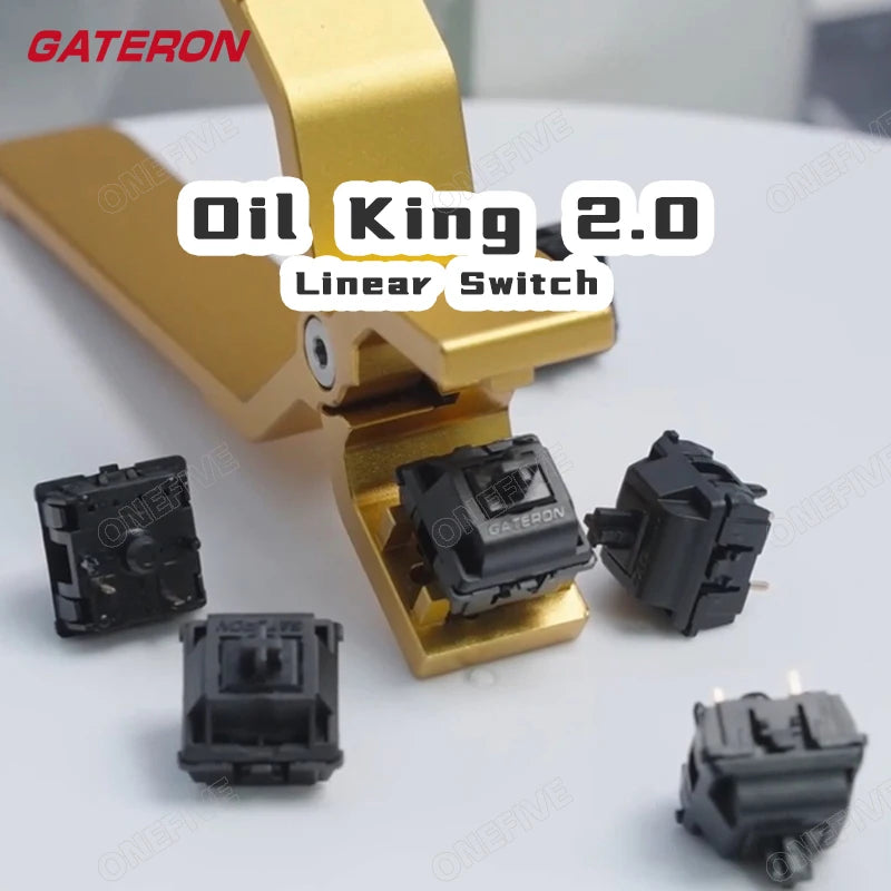 New Oil King 2.0 Switch 5Pin Pre Lubed Linear Switches 55Gf Mechanical Keyboard Switch Accessories DIY Oil Black