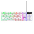 RGB Gaming Keyboard 98 Keys Mechanical Keyboard 1.5M Cable USB Wired Keyboard Seven Color Lights for Computer Laptop PC Gamer