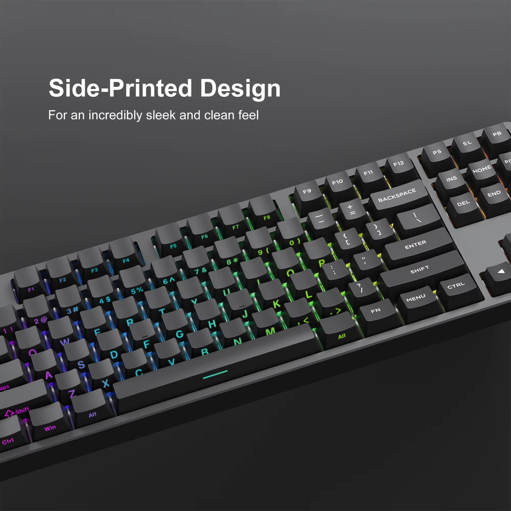 136 Key Black Side-Lit Shine through Backlit Keycaps PBT Double Shot Keycaps OEM Profile for MX Switches Mechanical Keyboard