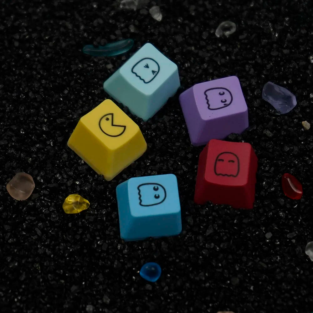 5PCS Cute Emoticons Keycaps OEM/DSA Supplementary Keycap PBT Key Caps for Mechanical Keyboard Custom DIY Game Key Cap