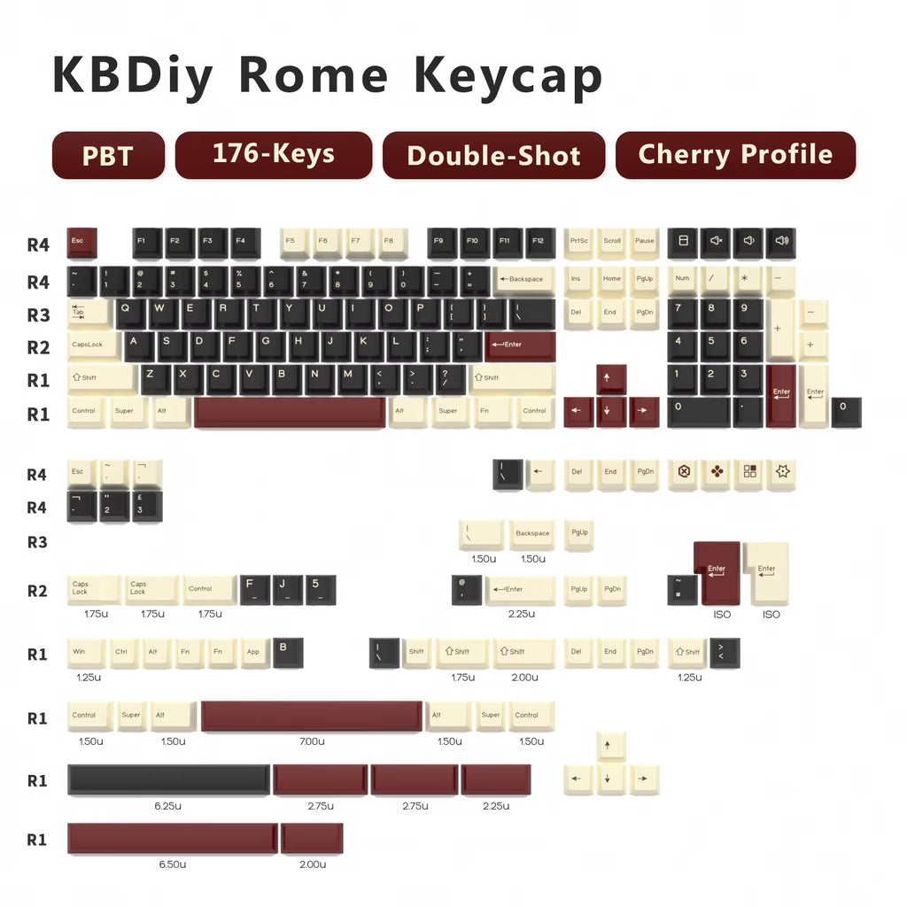 176 Keys Caps GMK Blue Samurai Keycap Cherry Profile Double Shot PBT for Mechanical Gaming Keyboard Retro ISO 7U Space Bar