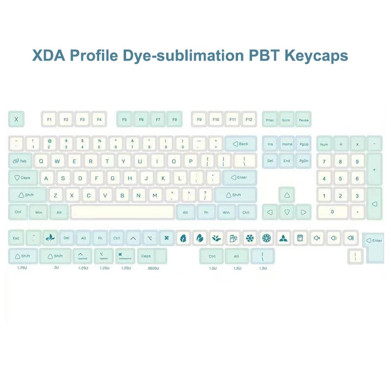 138 Keys Coffee Cat PBT Keycap 5 Sides DYE-SUB XDA Profile Customized Keycaps for Cherry MX Switch Gamer Mechanical Keyboards