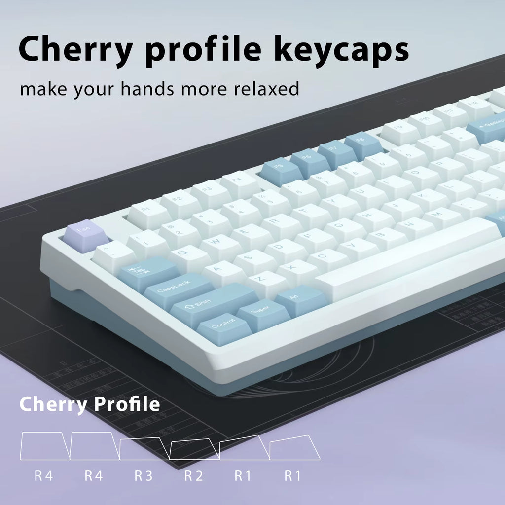 GMK Illusion Keycap Cherry Profile Double Shot PBT ISO Keycaps for Gamer Mechanical Keyboard Kit Gaming Point Retro Keycap