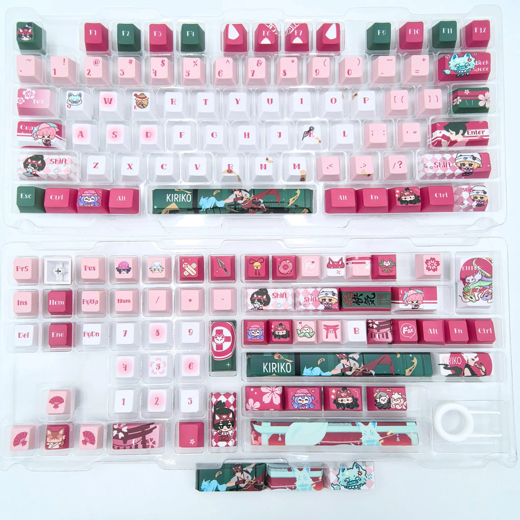 Hot Selling Love and Deepspace Keycaps Custom Rafayel Cherry Profile Cute Amina Point Side Carving Transparent Keycap for Gaming