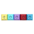 5PCS Cute Emoticons Keycaps OEM/DSA Supplementary Keycap PBT Key Caps for Mechanical Keyboard Custom DIY Game Key Cap