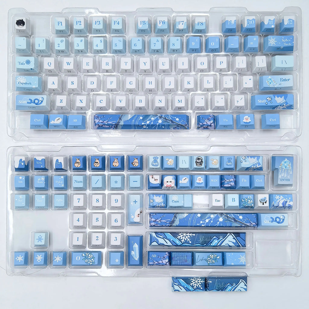Hot Selling Love and Deepspace Keycaps Custom Rafayel Cherry Profile Cute Amina Point Side Carving Transparent Keycap for Gaming