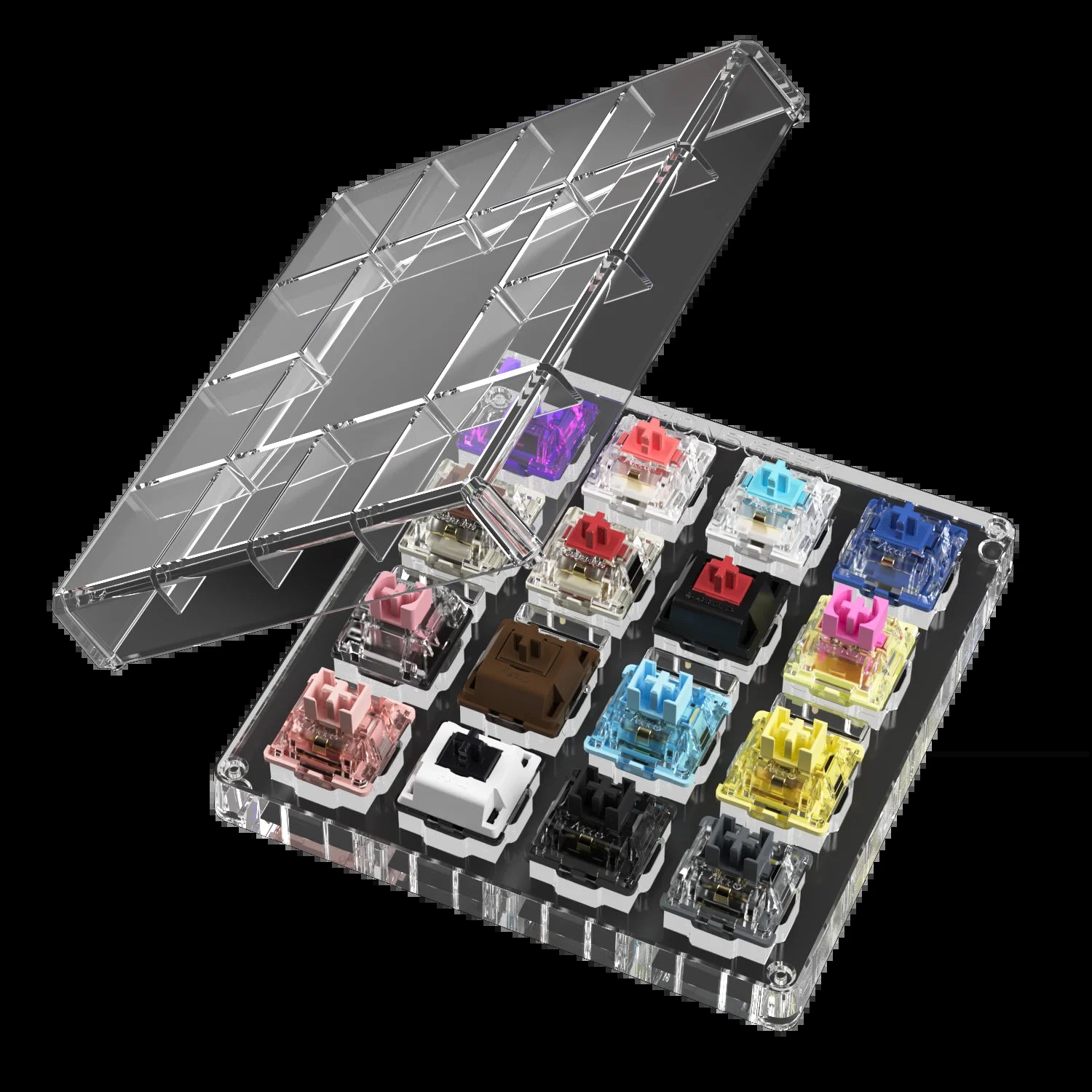 X Monsgeek Acrylic 16-Key Switch Tester Linear/Tactile/Clicky/Silent Switches