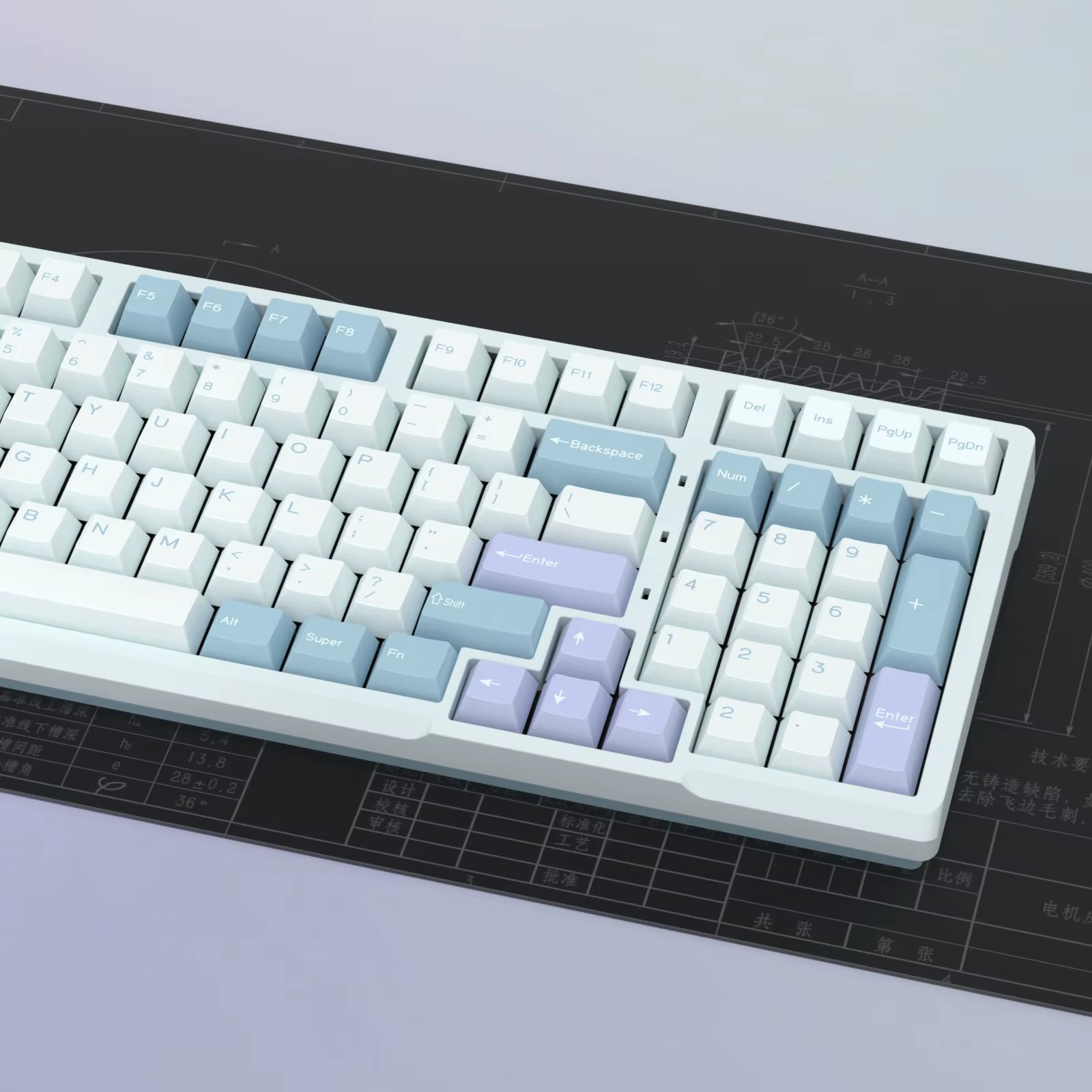 GMK Illusion Keycap Cherry Profile Double Shot PBT ISO Keycaps for Gamer Mechanical Keyboard Kit Gaming Point Retro Keycap