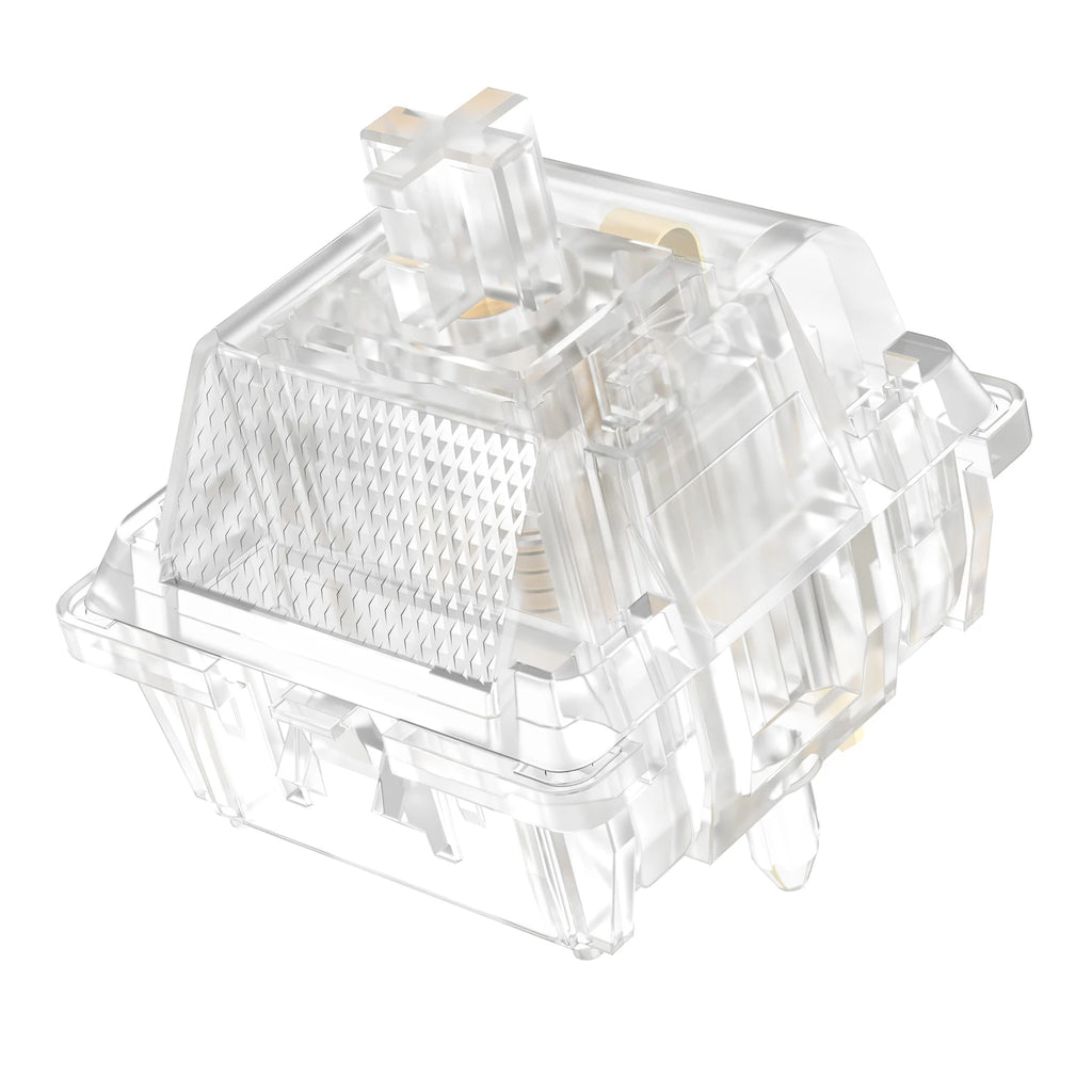 Ice King Linear Switches, 62G Progressive Spring Transparent Clear RGB Switch, 5 Pins Lubed Smooth Line Keyboard Switches