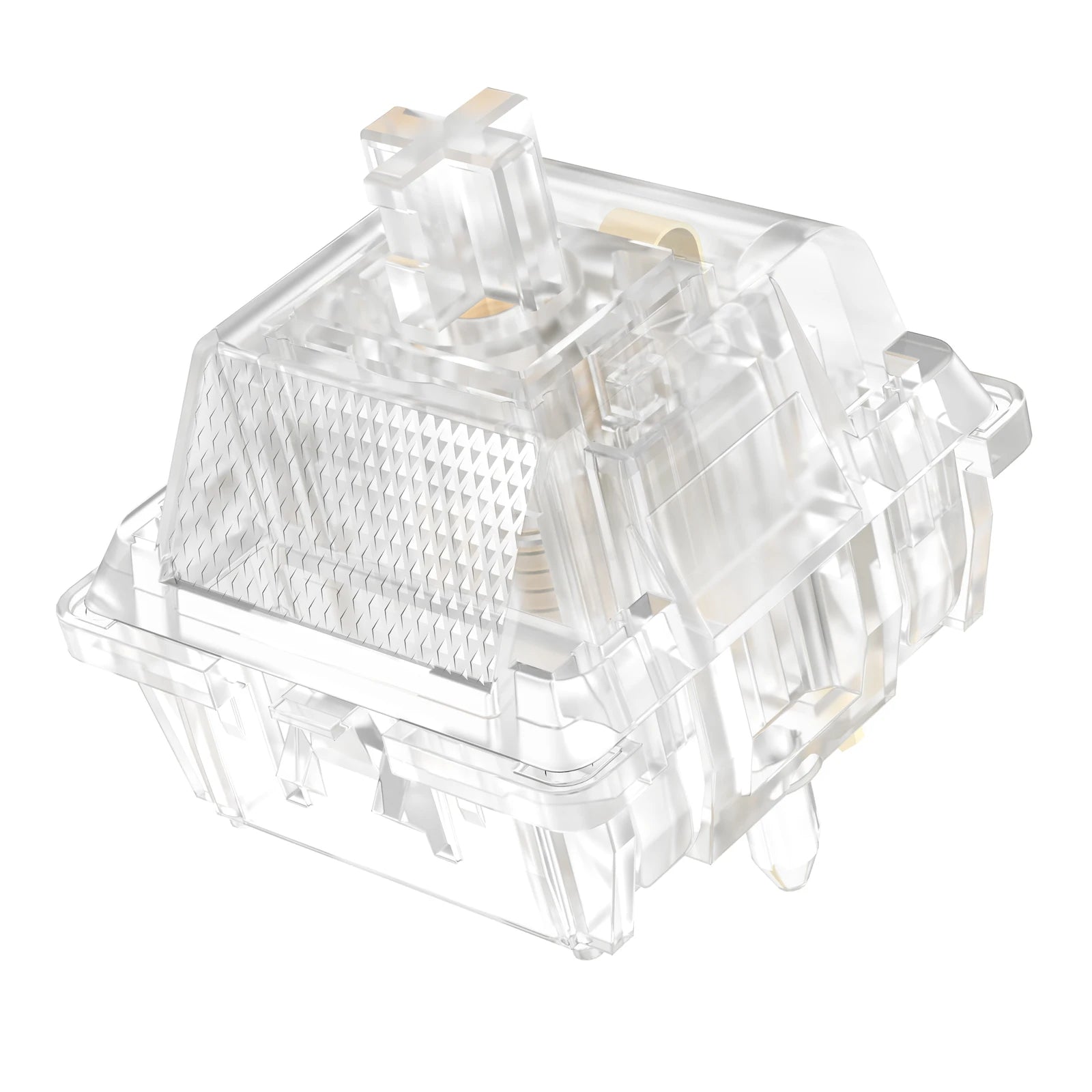 Ice King Linear Switches, 62G Progressive Spring Transparent Clear RGB Switch, 5 Pins Lubed Smooth Line Keyboard Switches