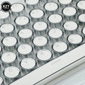 Round Mechanical Keycaps Replacement 104 Keys Ergonomic Retro Keyboard Caps for RGB Backlit Cherry MX Gaming Keypad