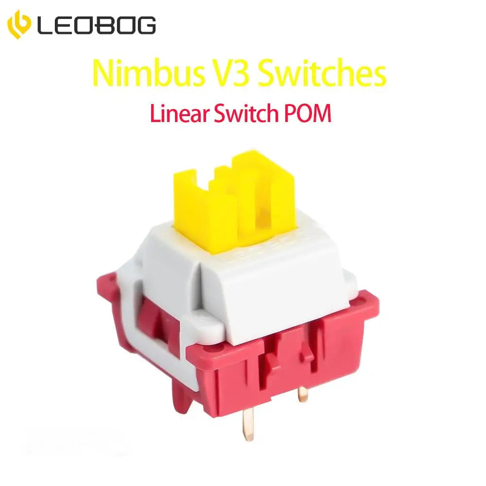 Nimbus V3 Linear Switches with POM Stem 34Gf 5Pin Pre Lubed Switch Yellow Axis for Gaming Mechanical Keyboard