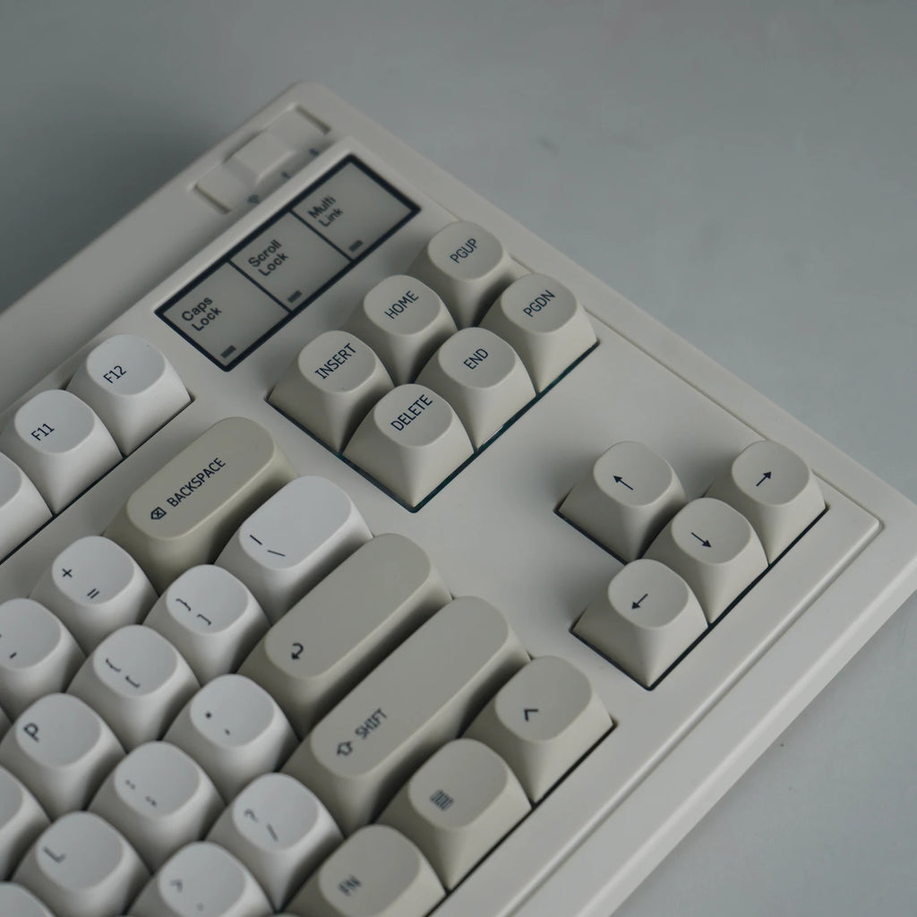 Keebox PBT MA Profile IBM Keyboard Style Key Caps Retro Grey Keycaps for 87 98 104 Layout Dye Sub Keycaps