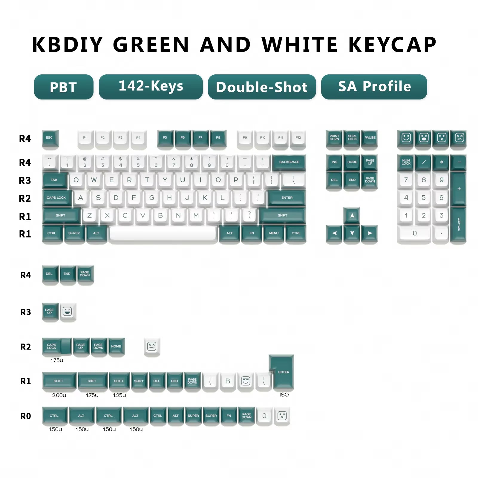 Keyboard Keycaps Set PBT Rome Keycaps Custom Retro Double Shot SA Profile ISO 7U 161 Keys Caps for MX Switches GMK67 K500