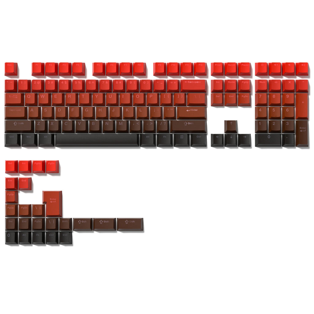 136 Key Black Side-Lit Shine through Backlit Keycaps PBT Double Shot Keycaps OEM Profile for MX Switches Mechanical Keyboard