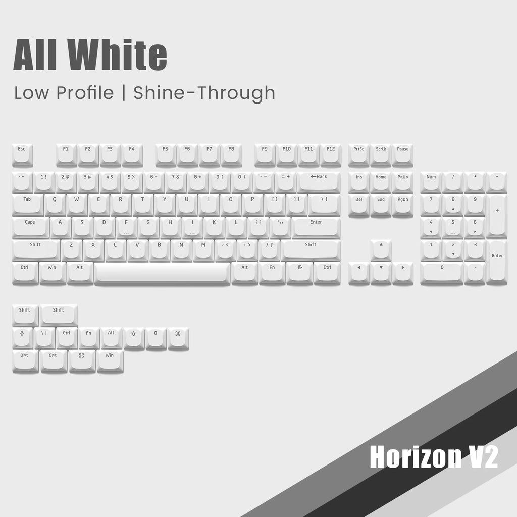 138 Keys Low Profile PBT Keycaps Custom Double Shot Slim MX Keycaps for Gateron Cherry MX Mechanical Switches Gaming Keyboards