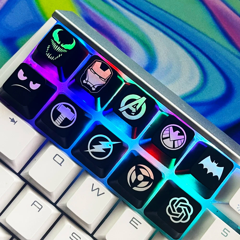 Keycaps for Mechanical Game Keyboard Keys Button R4 Height ABS Custom Cool Backlit Key Caps for ESC and All R4Keys Keypads