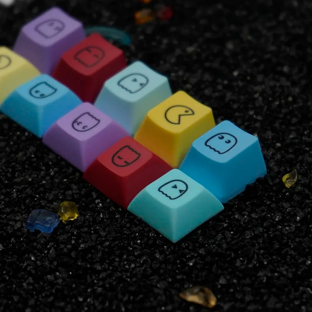 5PCS Cute Emoticons Keycaps OEM/DSA Supplementary Keycap PBT Key Caps for Mechanical Keyboard Custom DIY Game Key Cap