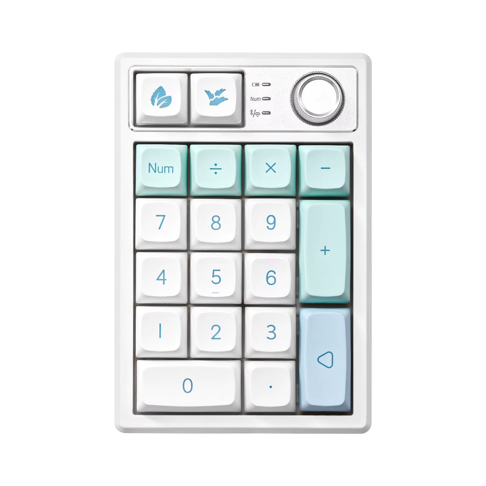 YZ19 Macaron 19 Keys Wireless Custom Knob Mechanical Number Pad, Hot Swappable Gasket RGB Numeric Keypad with PBT Keycaps