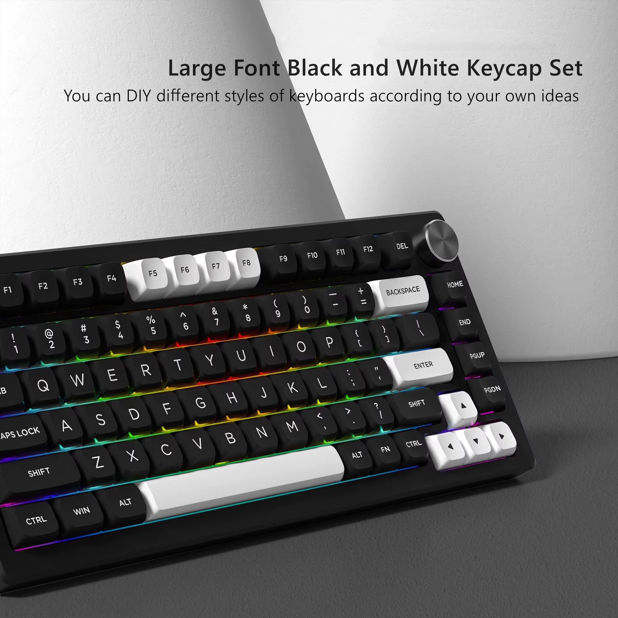 189 Keys ISA Profile Minimalist Keyboard Keycaps BOW Double Shot PBT Keycaps for Gateron Cherry MX Switches Gaming Keyboard