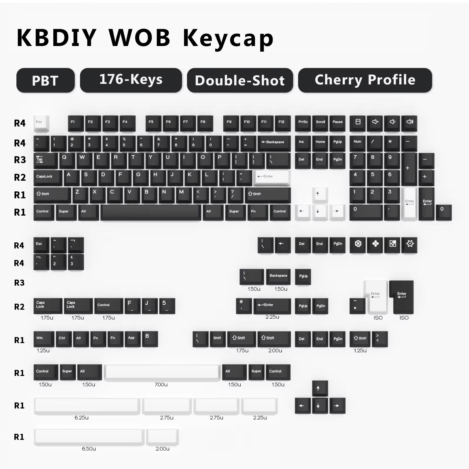 176 Keys Caps GMK Blue Samurai Keycap Cherry Profile Double Shot PBT for Mechanical Gaming Keyboard Retro ISO 7U Space Bar