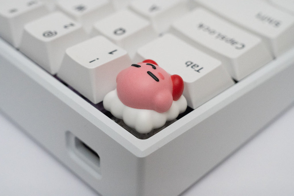 Sleeping Kirby Keycap: Handmade Resin Artisan Keycap
