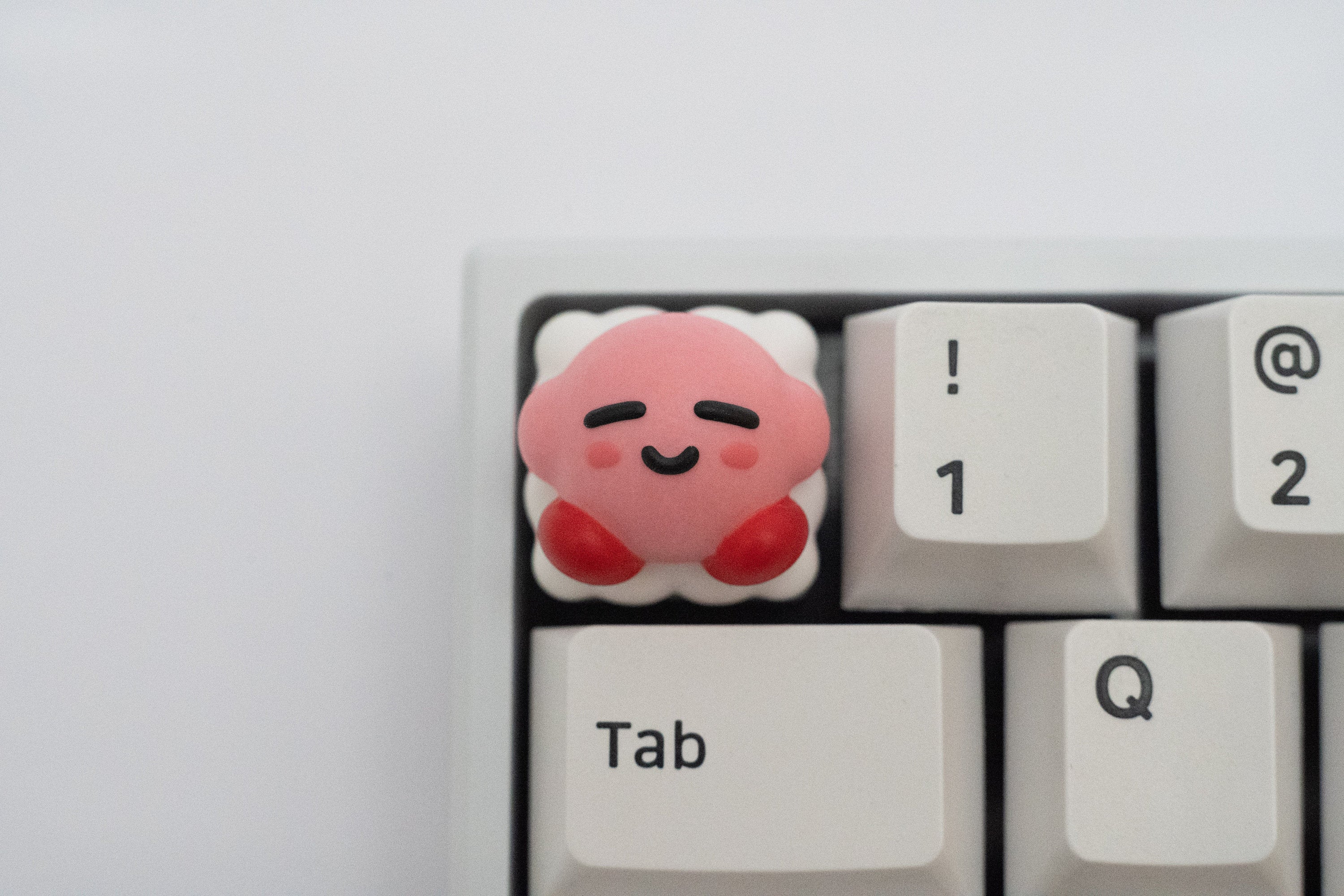 Sleeping Kirby Keycap: Handmade Resin Artisan Keycap